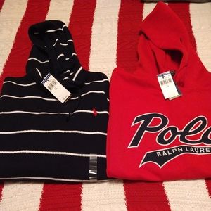New beautiful Ralph Lauren Polo dress hoodie and classic polo sweatshirt hoodie.